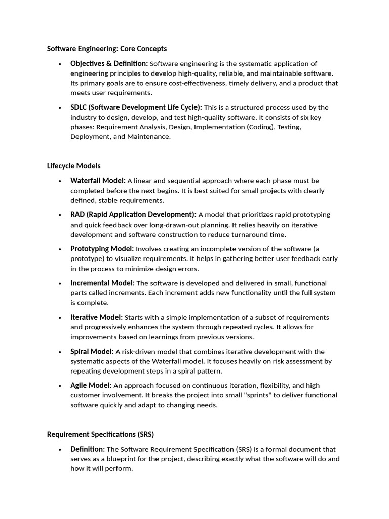 Software Engineering Viva | PDF | Software Testing | Software ...