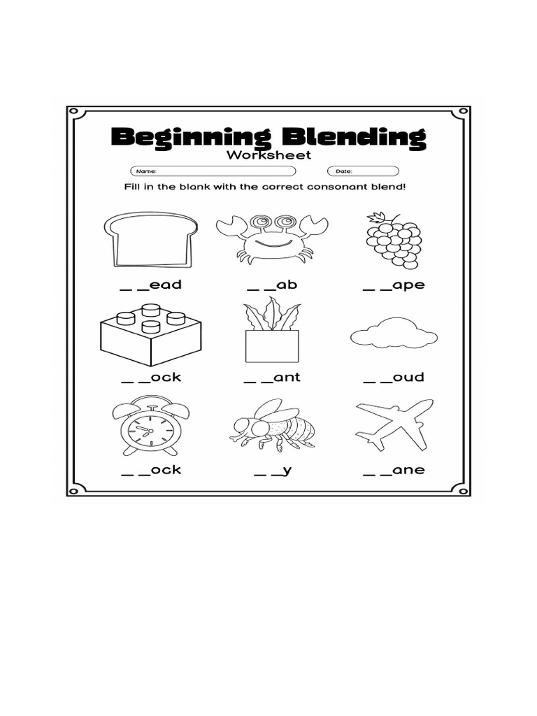 Printablee.com Blends and Digraphs Worksheets 7895.Jpg | PDF