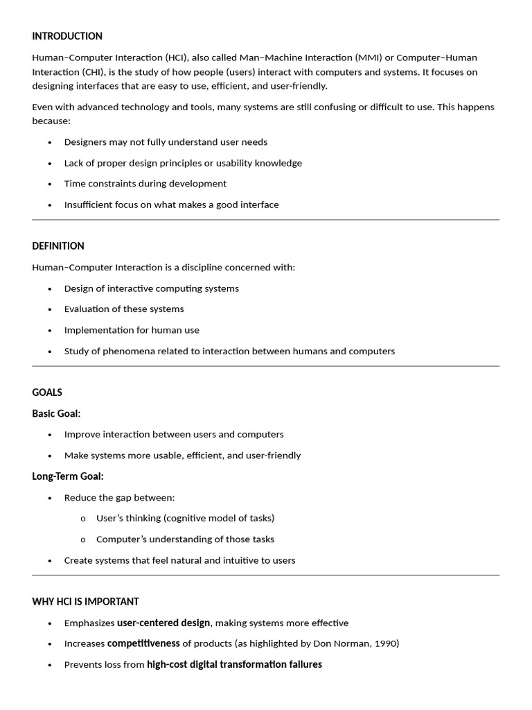 unit 1 HCI | PDF