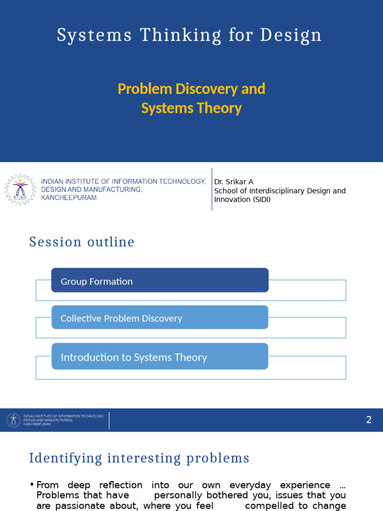 Problem Discovery | PDF | System | Theory