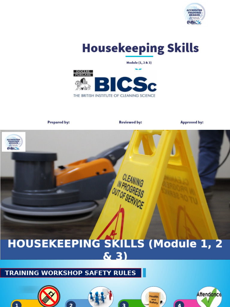 BICs Training PPT | PDF | Housekeeping | Occupational Safety And Health
