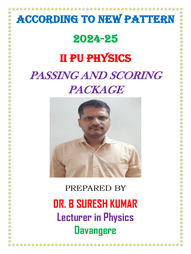 II Pu Physics Scoring Package 2025 | PDF | Inductance | Inductor