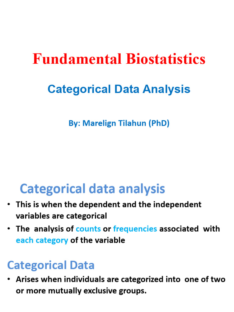 Categorical Data Analysis 2018 | PDF | Relative Risk | Categorical Variable