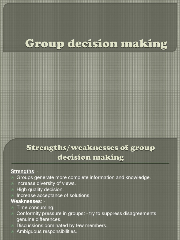 Group Decision Making | PDF