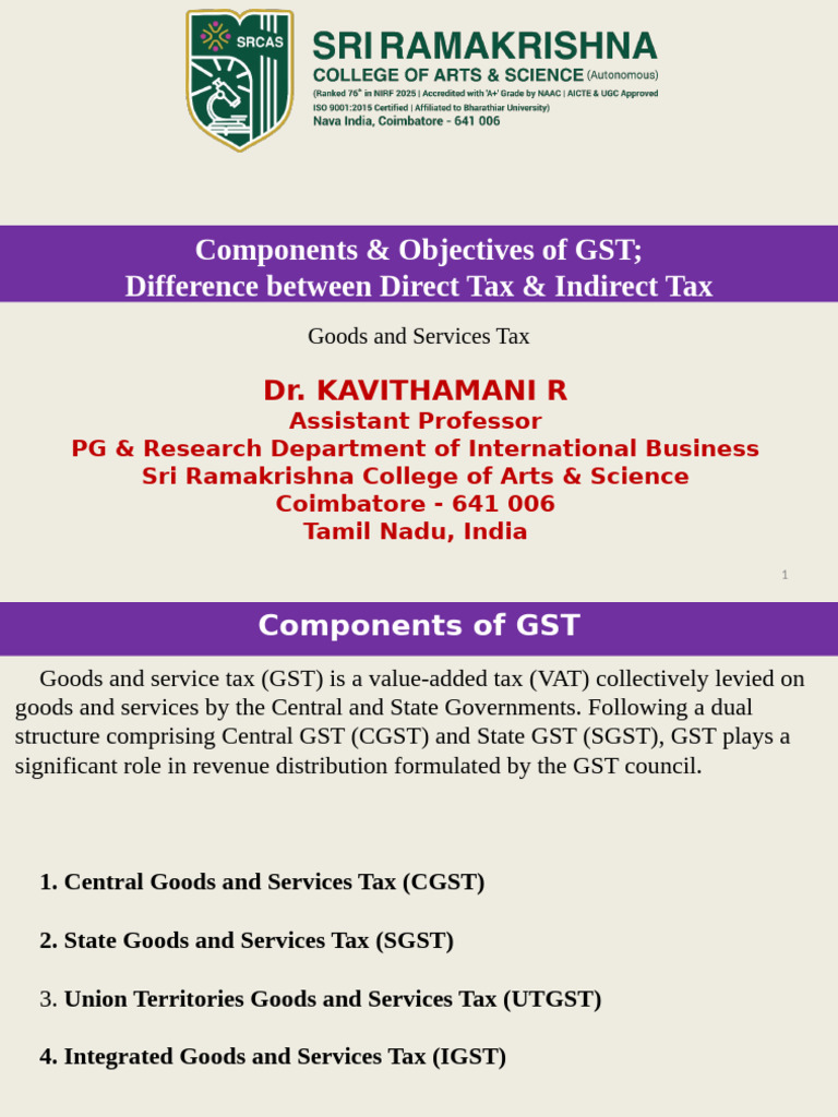 GST - Structure & Objectives | PDF | Taxes | Value Added Tax