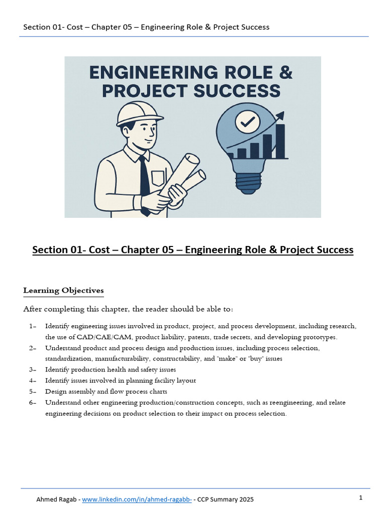 05- Ch - 05 Engineering Role & Project Success | PDF