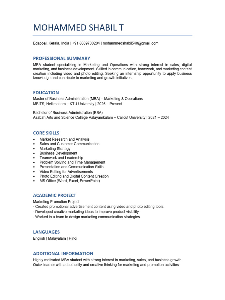 Cv Mohammeds Habil | PDF