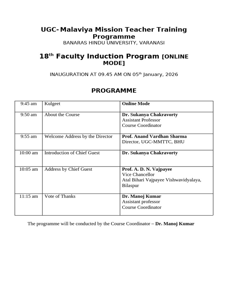 18th FIP - Inaugural Program | PDF