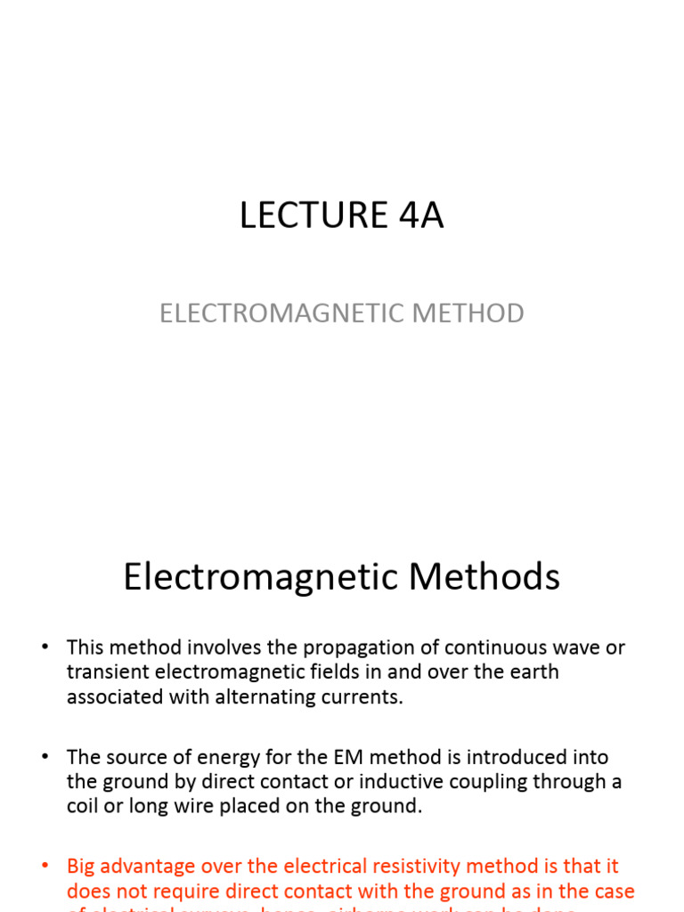 4 Electromagnetic Method | PDF | Alternating Current | Electromagnetic ...