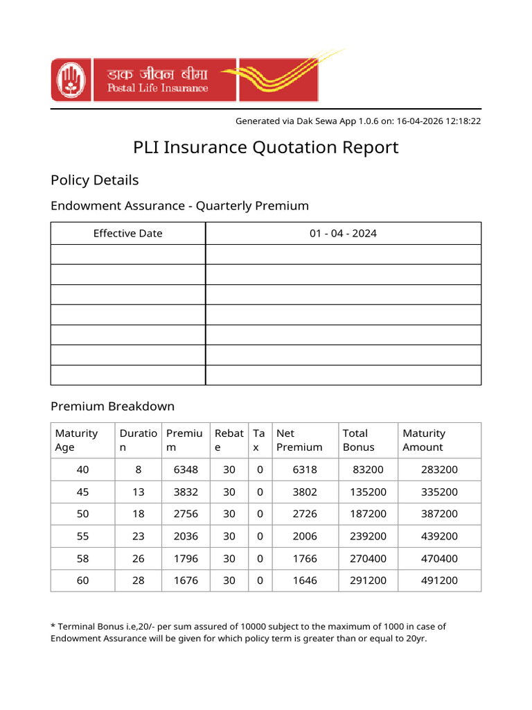 Insurance Quotation 1776322102540 | PDF
