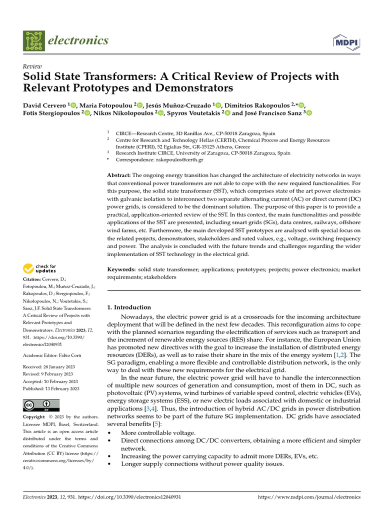 Solid State Transformerselectronics 12 00931 | PDF | Power Electronics ...