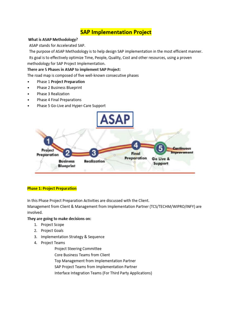 ASAP Methodology Overview | PDF | Software | Computer Science
