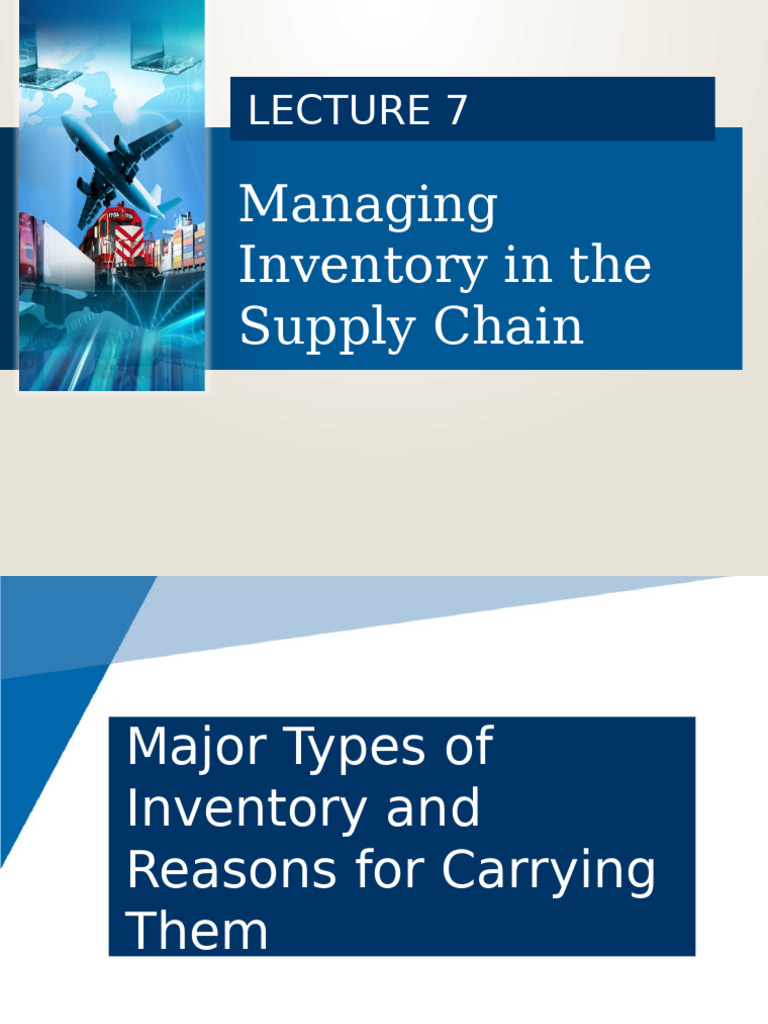 Lecture7_InventoryManagement | PDF | Inventory | Logistics