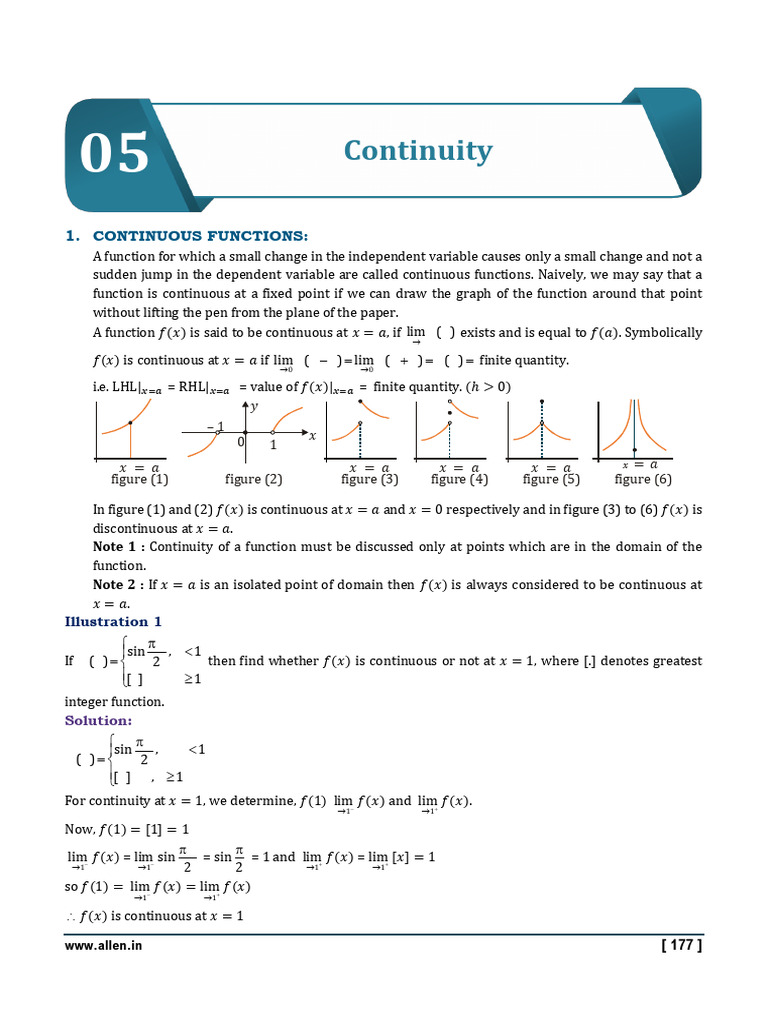 Continuity - Theory 260423 135753 | PDF | Function (Mathematics ...