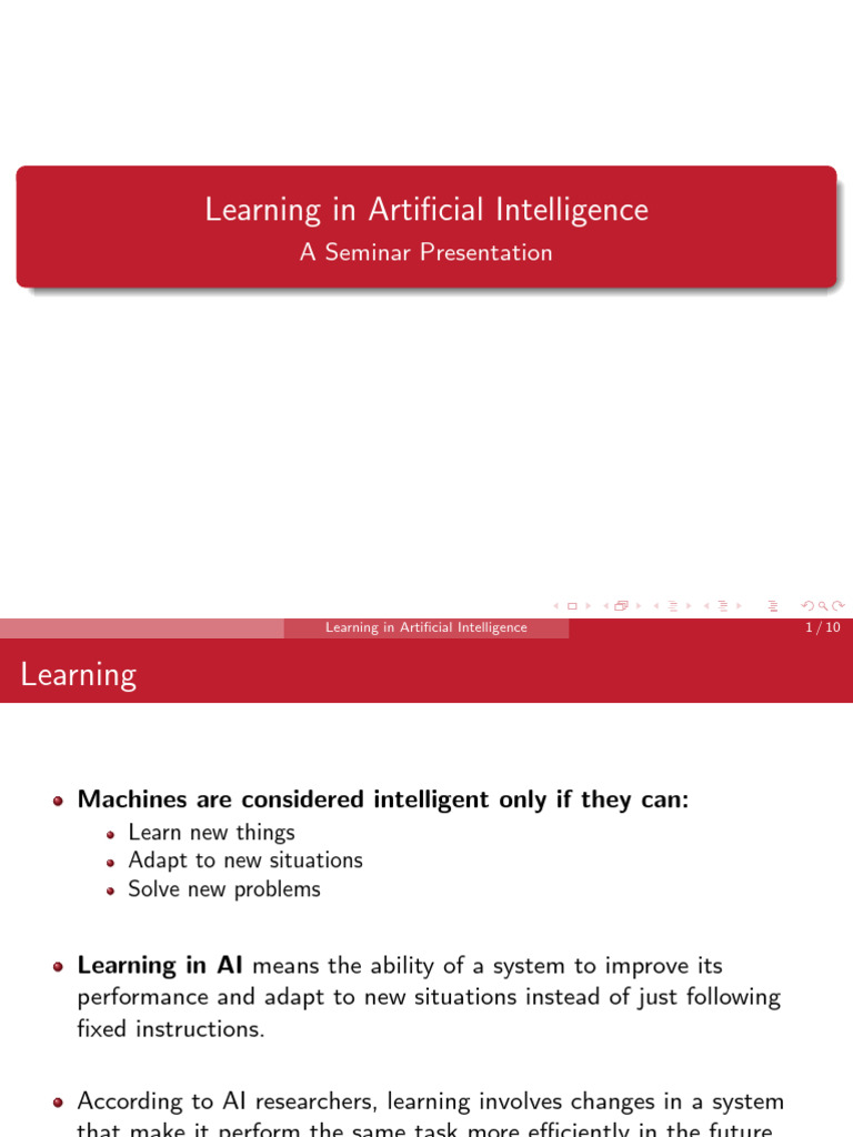 Learning in Artificial Intelligence | PDF | Artificial Intelligence ...