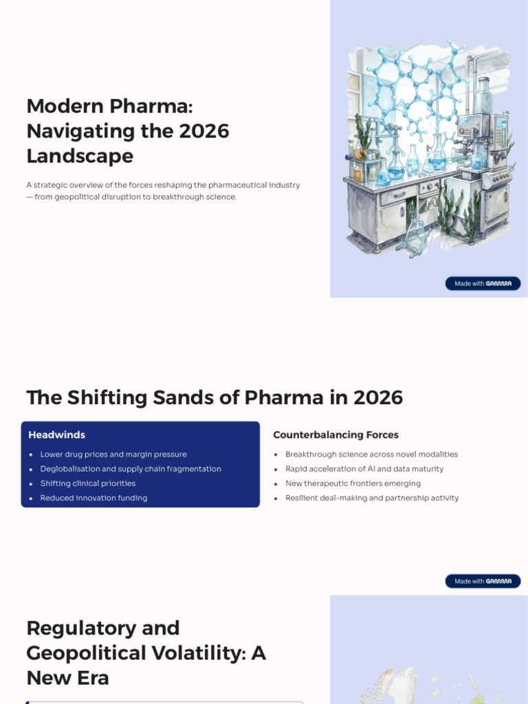 Modern Pharma Navigating the 2026 Landscape | PDF | Pharmaceutical ...