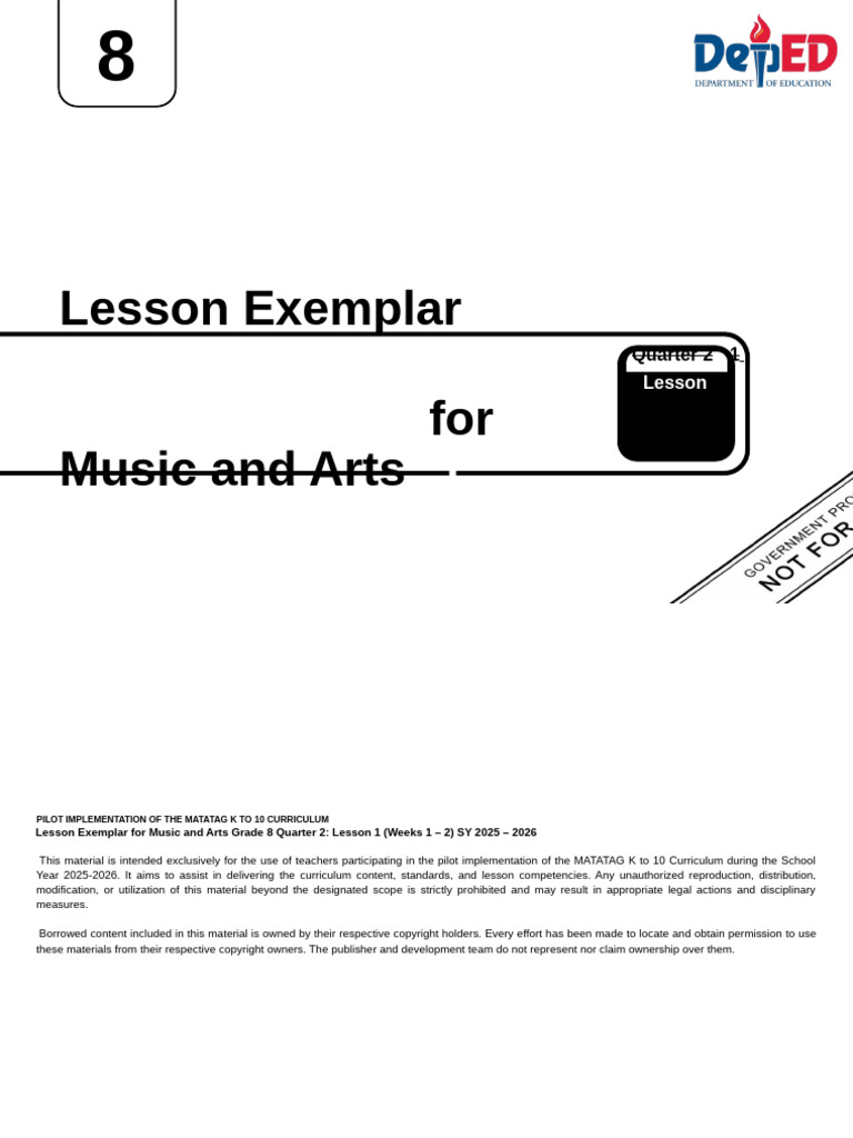 Q2 - LE - Music and Art 8 - Lesson 1 - Weeks 1-2 | PDF | Puppets | Puppetry
