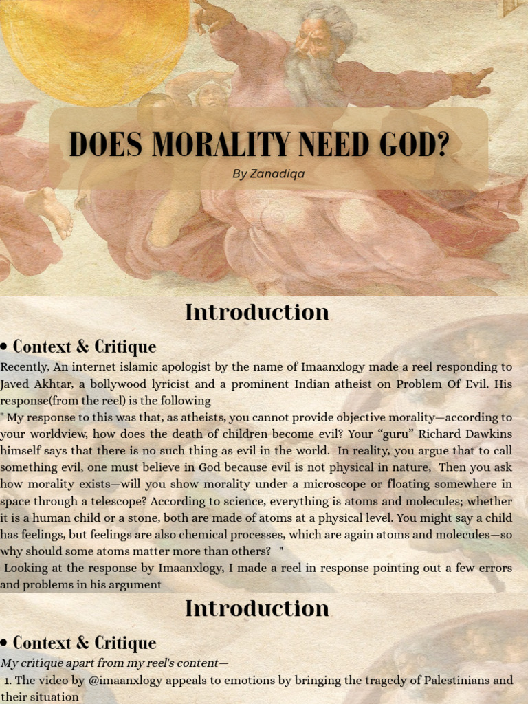 DOES MORALITY NEED GOD_20260406_192523_0000 | PDF | Problem Of Evil ...