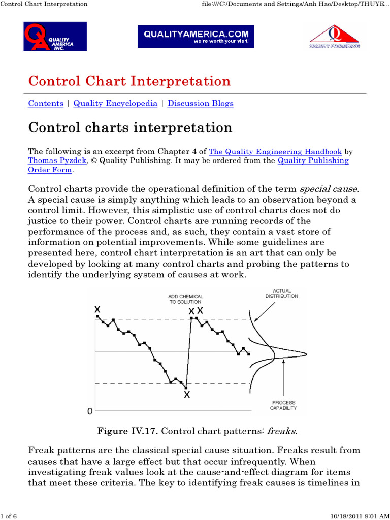 Control Chart Interpretation | PDF | Causality | Scientific Method