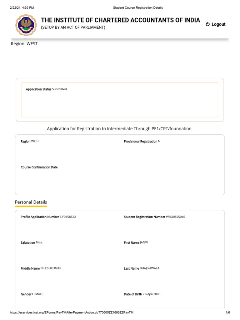 Reg form | PDF