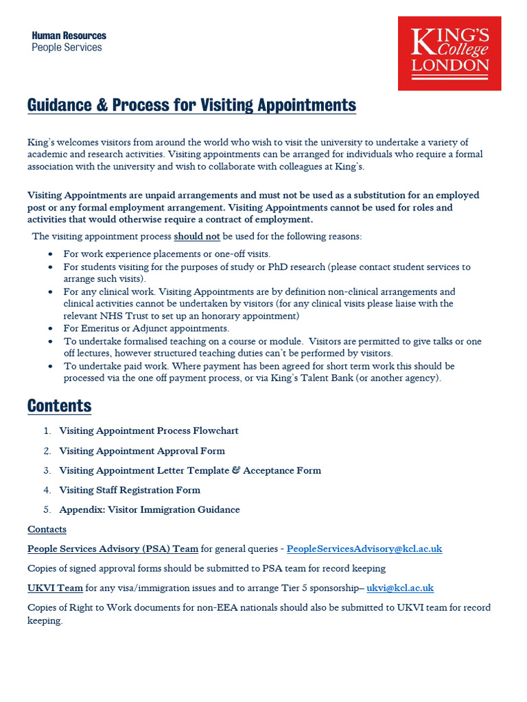 sga-visiting-appointment-procedure-form | PDF | Travel Visa | Employment