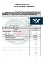 Shafqat Mahmood - PTI Leadership - Financial Asset Declaration