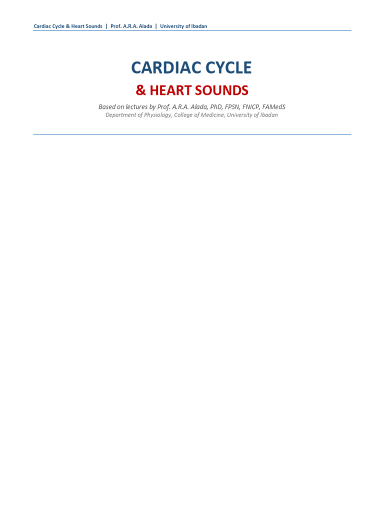 cardiac_cycle_sounds | PDF | Heart Valve | Diastole
