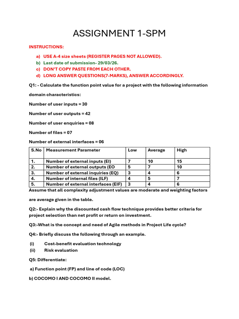 Assignment 1 Spm | PDF