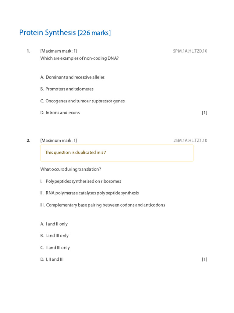 Protein Synthesis | PDF | Translation (Biology) | Messenger Rna
