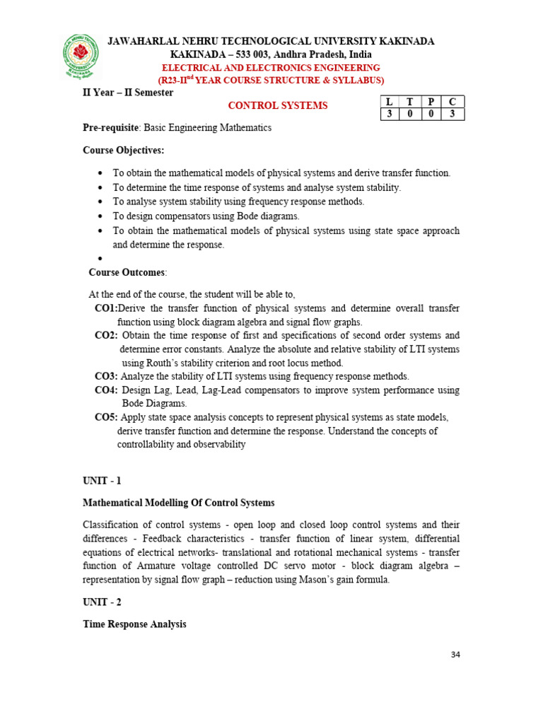 Control Systems | PDF | Stability Theory | Mathematics
