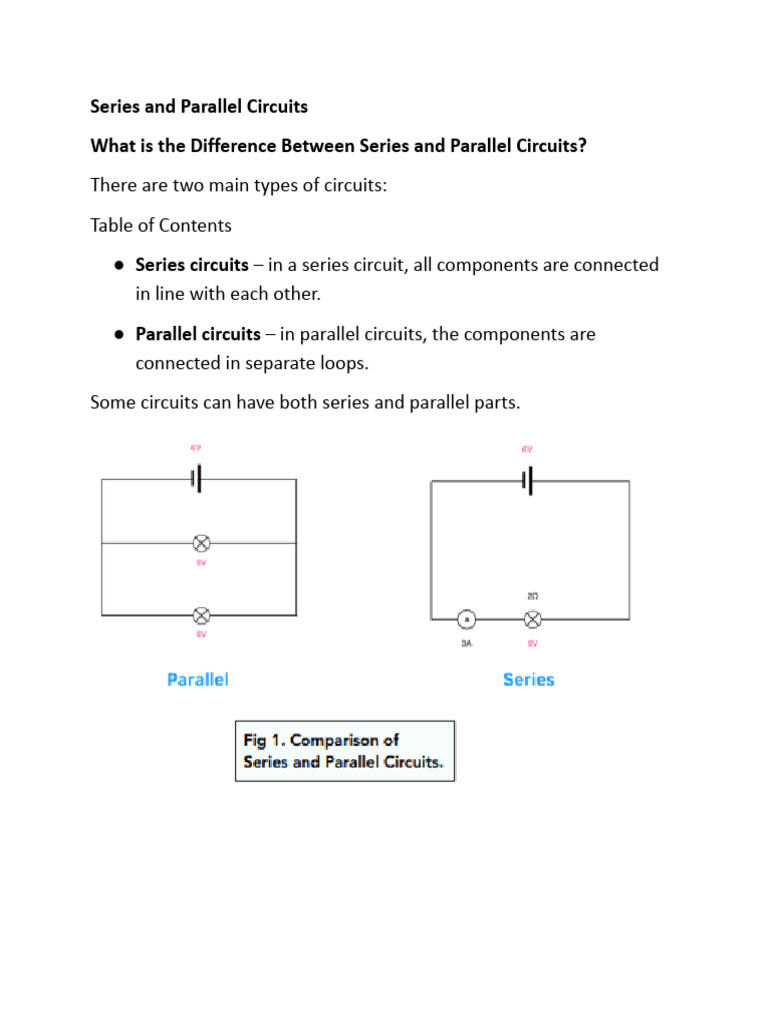 Series and Parallel Circuits.docx (1) | PDF | Series And Parallel ...