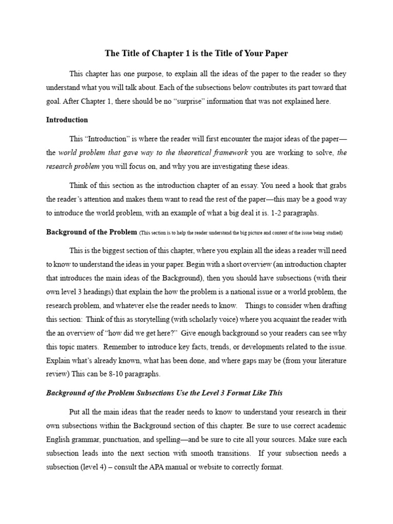 Chapter 1 Proposal Template (Revised October 2025) | PDF | Leadership ...