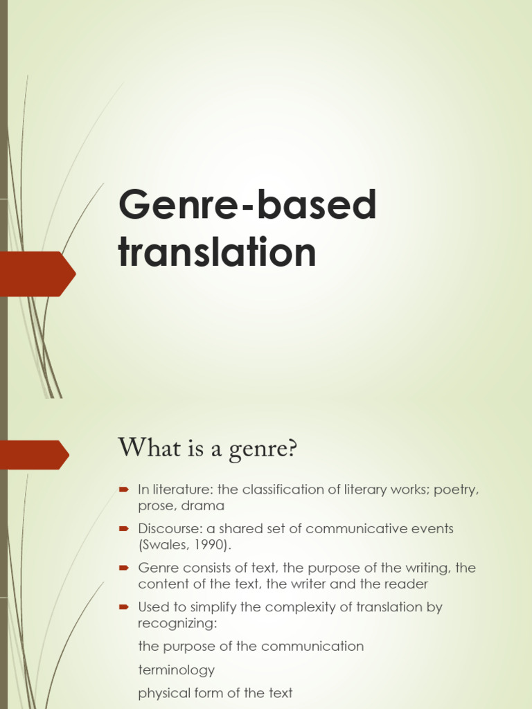 Genre Based Translation | PDF