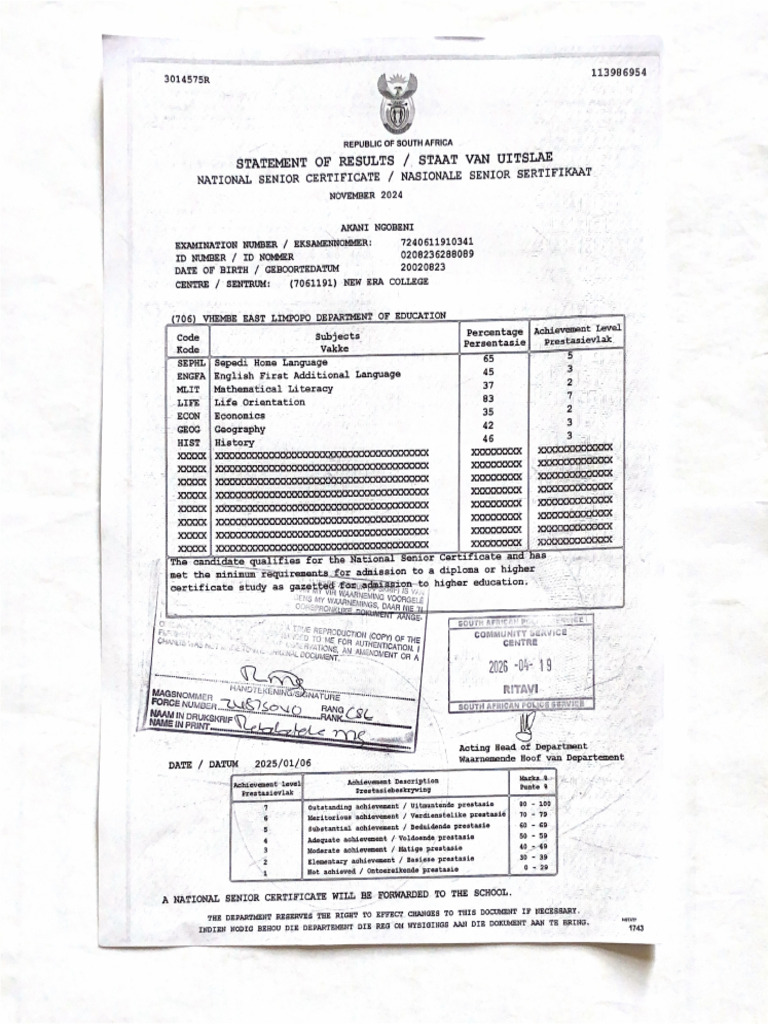 Matric Copy | PDF