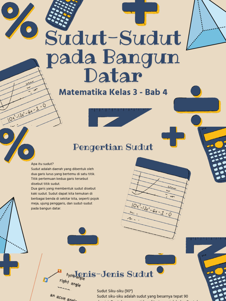 Mata Pelajaran Matematika Kelas 3 Bab 4 Materi Sudut-sudut Pada Bangun ...