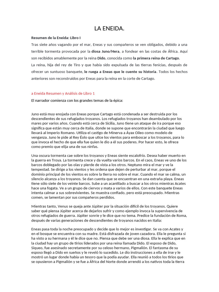 LA ENEIDA | PDF | Eneida | Eneas
