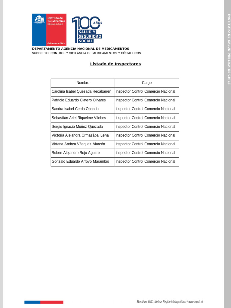 Inspectores Comercio Nacional | PDF
