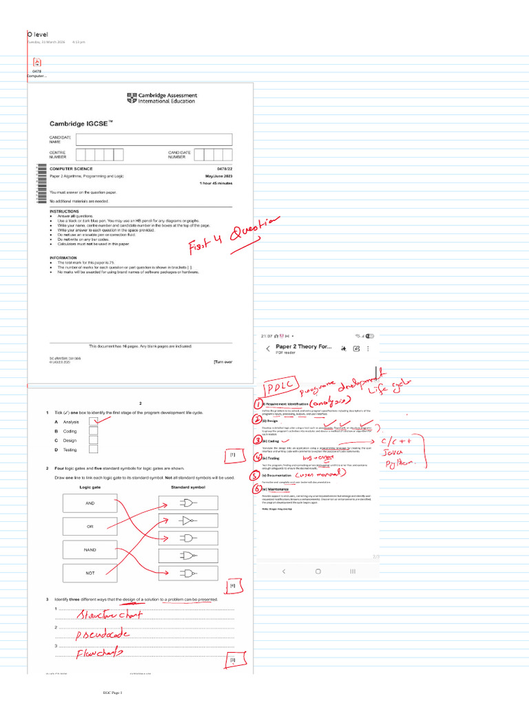O Level (1st April Lec) | PDF