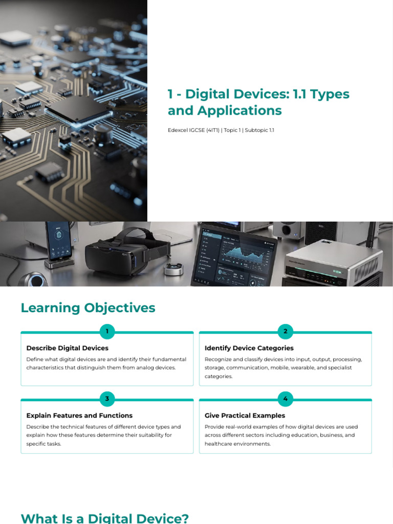 1.1 Types and Applications | PDF | Computer Data Storage | Digital ...