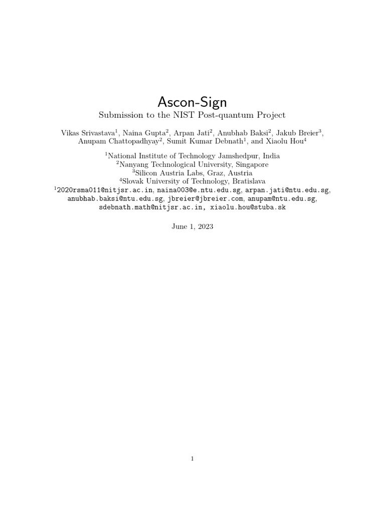Ascon Sign Spec Web | PDF | Cryptography | Applied Mathematics