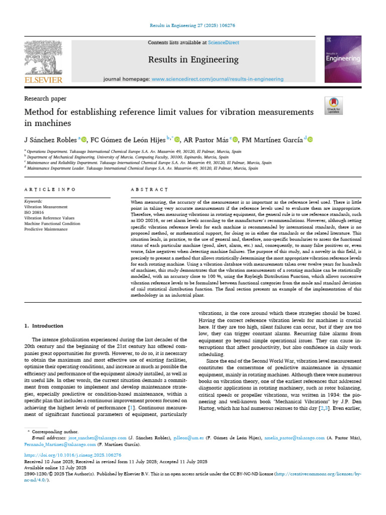 Method for Establishing Reference Limit Values for Vibration ...