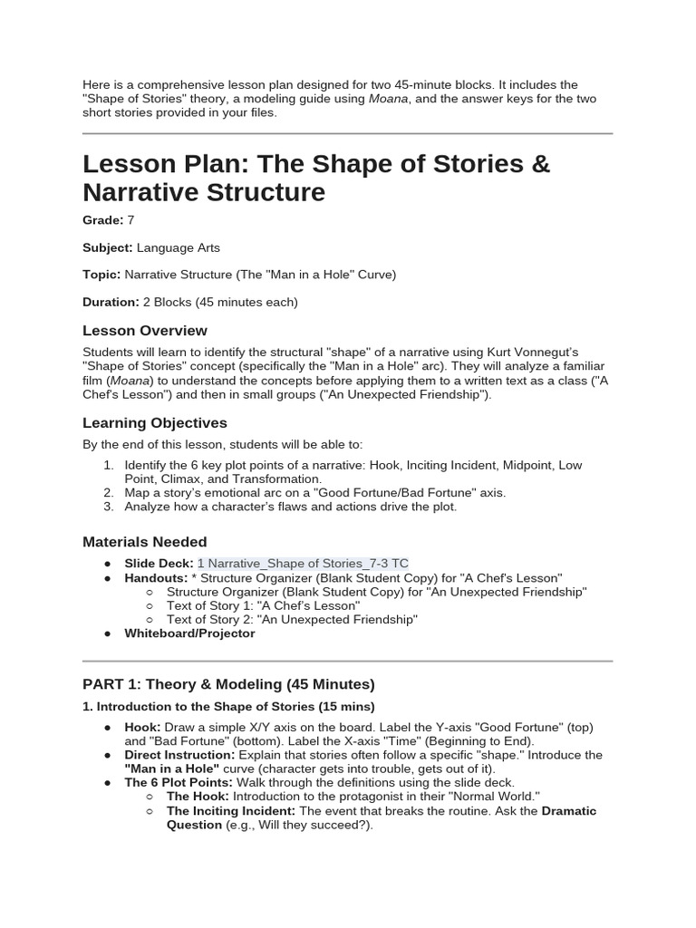 1_Narrative Lesson Plan | PDF