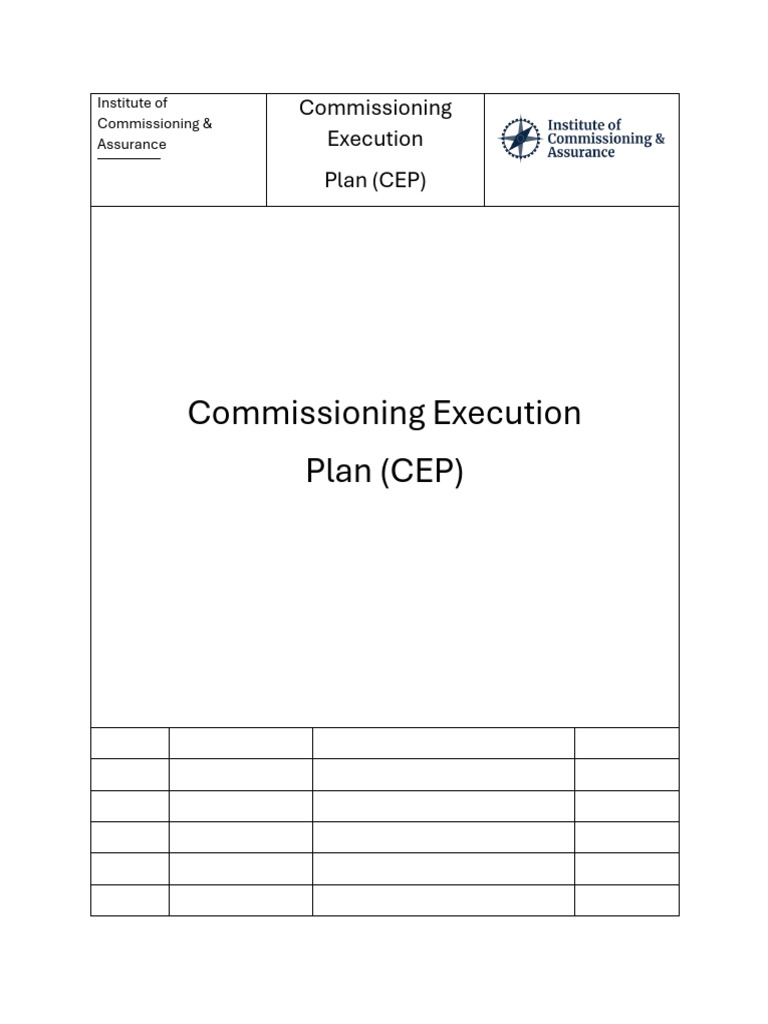 Commissioning Execution Plan | PDF | Performance Indicator | Business