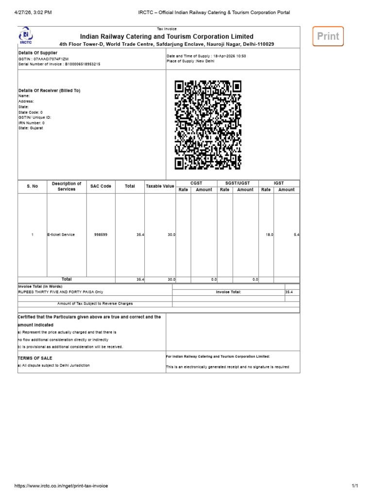 IRCTC – Official Indian Railway Catering & Tourism Corporation Portal ...