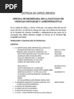 Modelo Entrega de Cargo