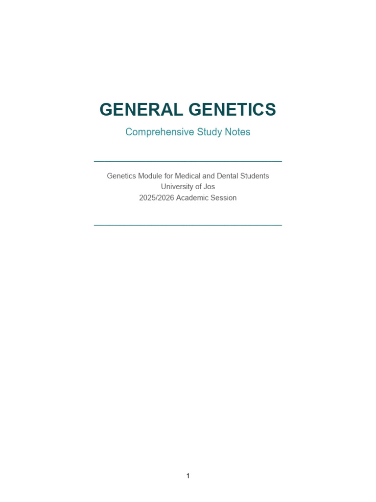 Genetics Study Notes | PDF | Messenger Rna | Genetic Code
