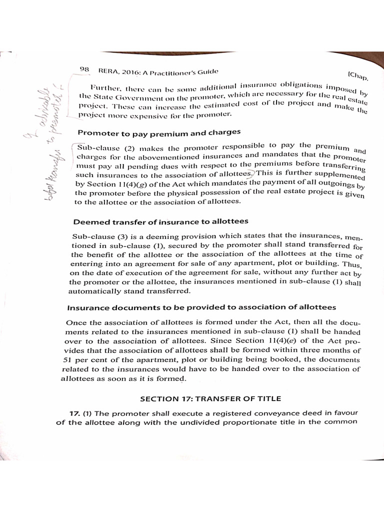section 16,17,18, 19 interpretation (RERA) | PDF