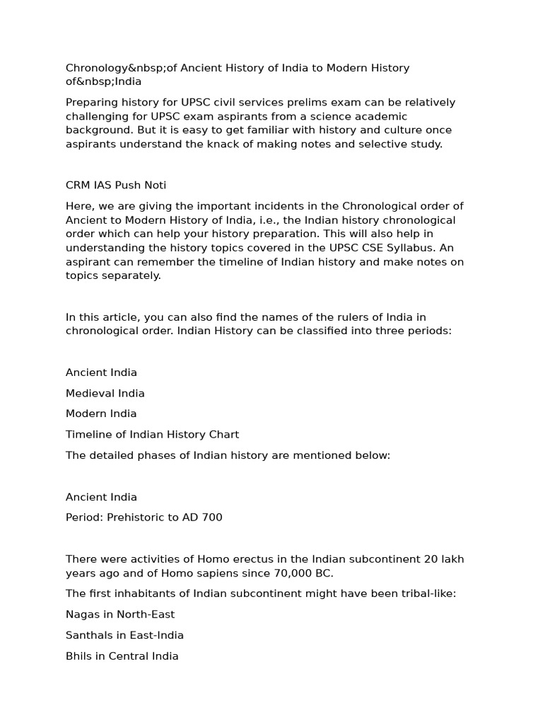 Complete India History Time Line | PDF | South Asia