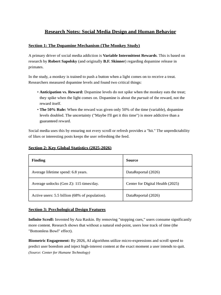 Social Media Research Notes v2 | PDF | Cognition | Psychological Concepts