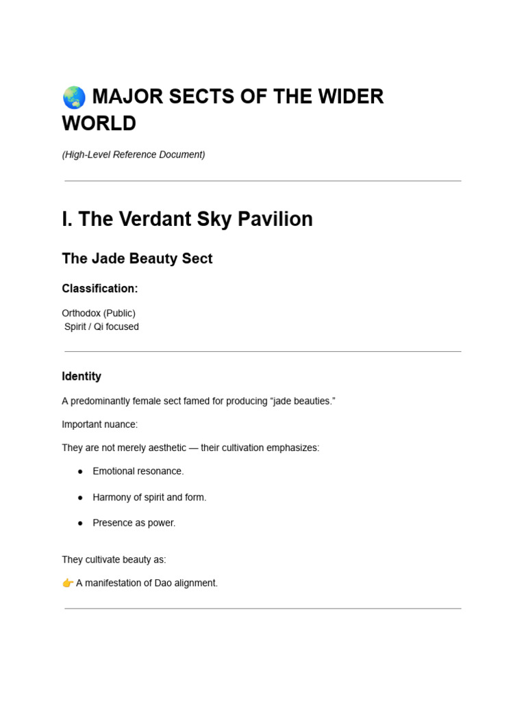 ? Major Sects of the Wider World | PDF